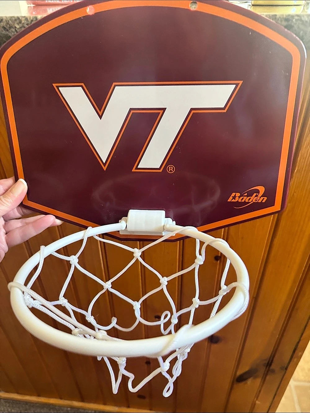 Baden Virginia Tech Hokies On-The-Door or Trashcan Mini Basketball Hoop